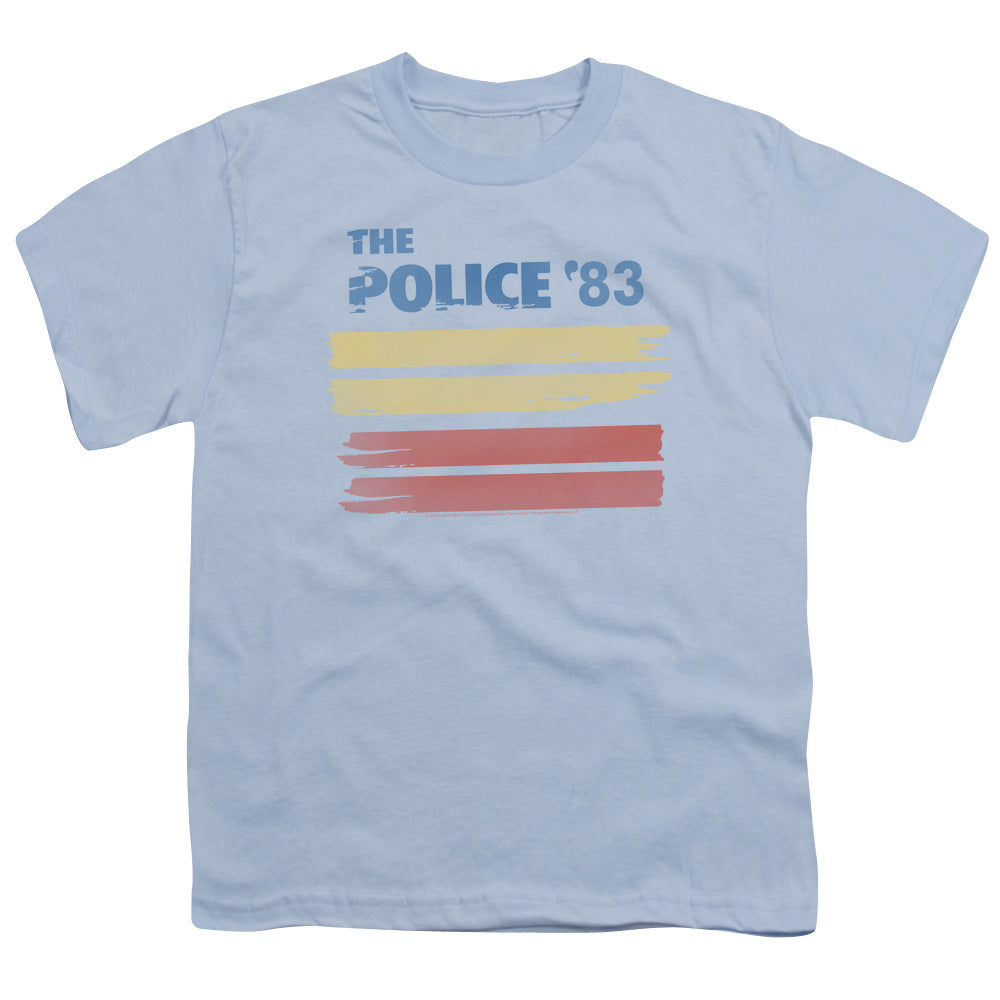 The Police 83 Kids Youth T Shirt Light Blue
