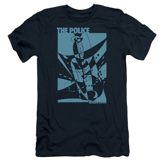 The Police Message In A Bottle Slim Fit Mens T Shirt Navy Blue