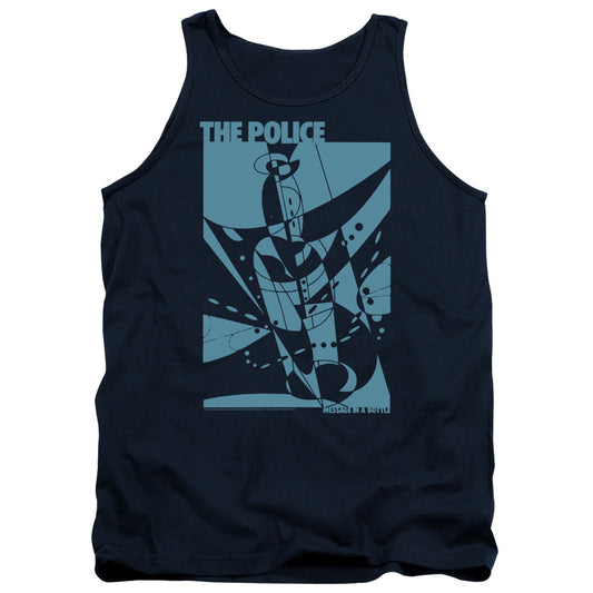 The Police Message In A Bottle Mens Tank Top Shirt Navy Blue