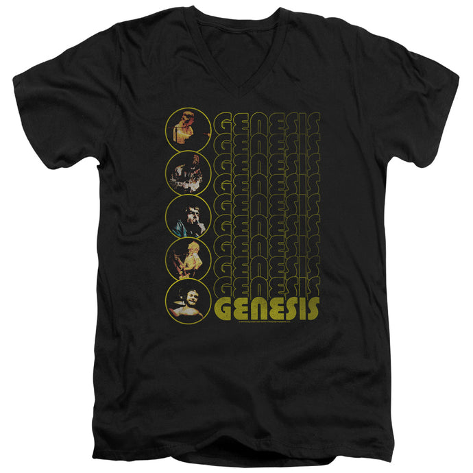 Genesis The Carpet Crawlers Mens Slim Fit V-Neck T Shirt Black