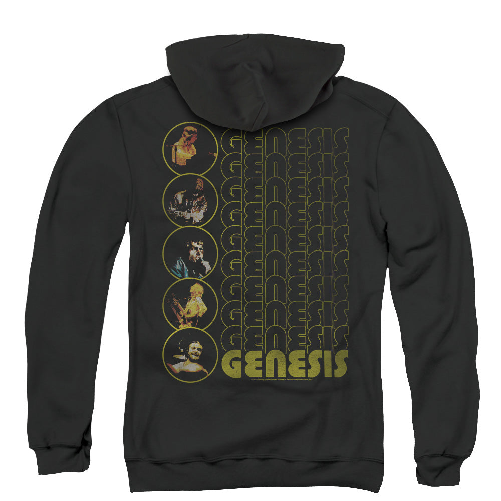 Genesis The Carpet Crawlers Back Print Zipper Mens Hoodie Black