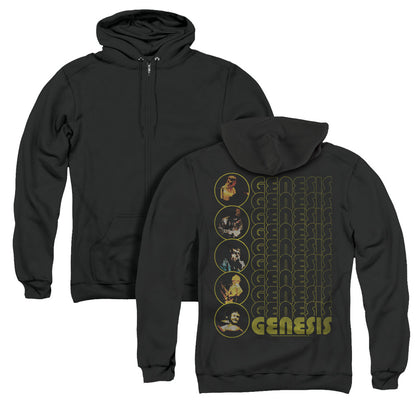 Genesis The Carpet Crawlers Back Print Zipper Mens Hoodie Black