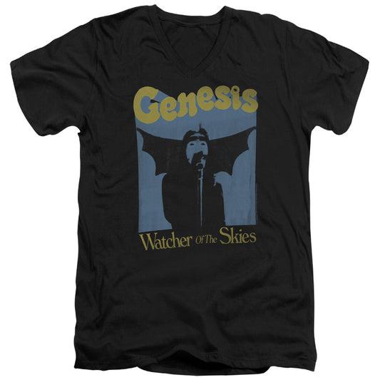 Genesis Watcher Of The Skies Design 2 Mens Slim Fit V-Neck T Shirt Black