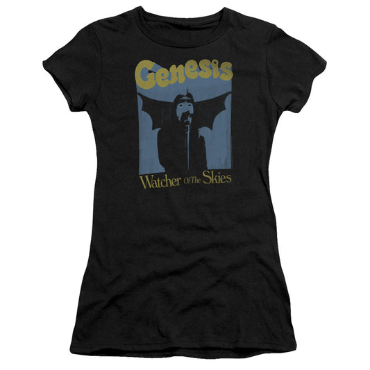 Genesis Watcher Of The Skies Design 2 Junior Sheer Cap Sleeve Premium Bella Canvas Womens T Shirt Black