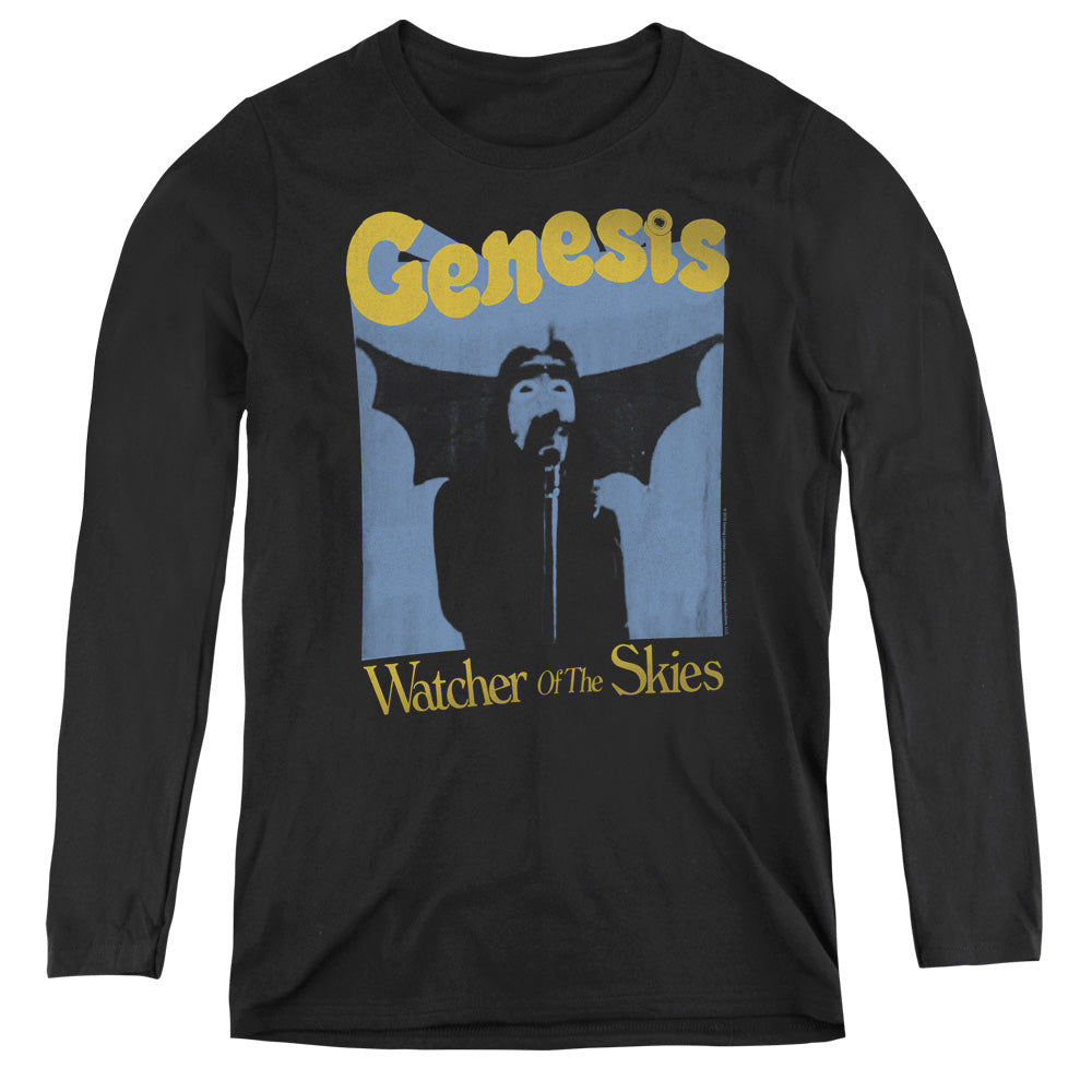 Genesis Watcher Of The Skies Design 2 Womens Long Sleeve Shirt Black