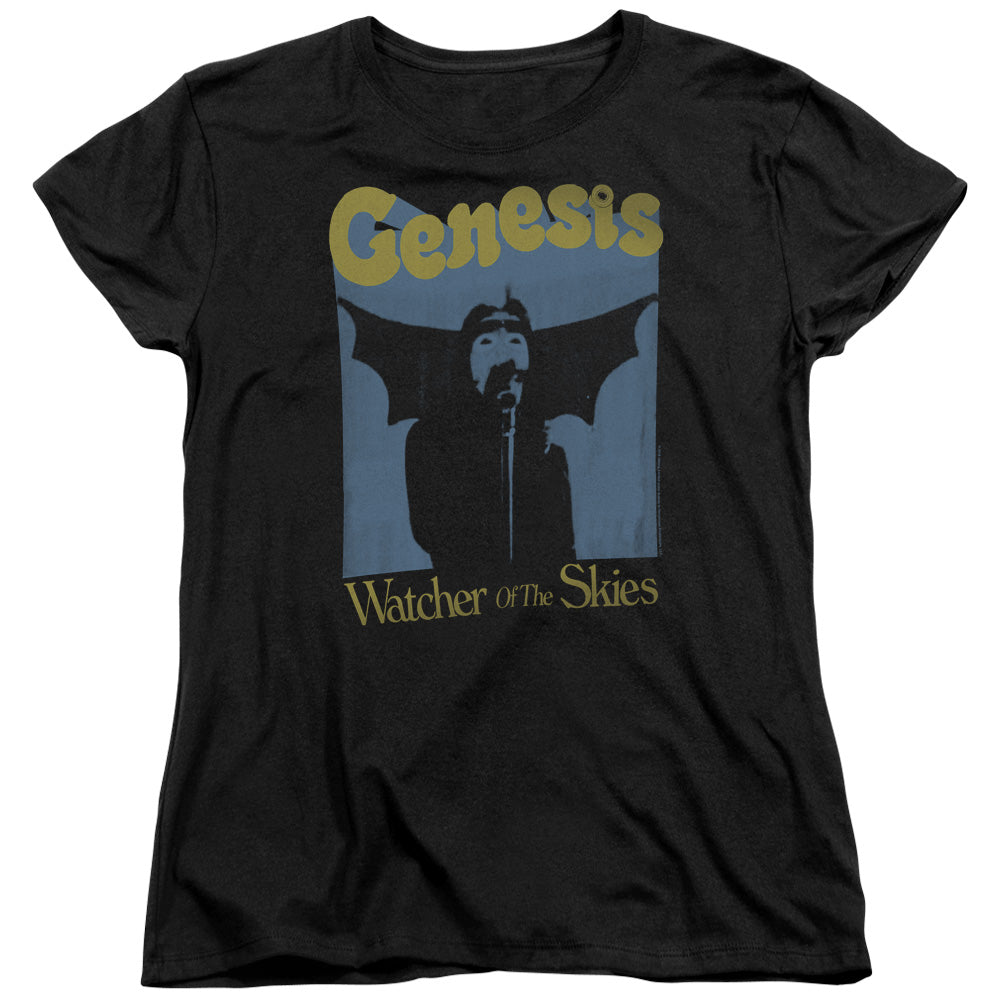 Genesis Watcher Of The Skies Design 2 Womens T Shirt Black