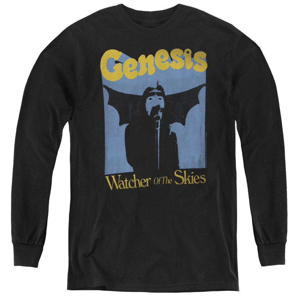 Genesis Watcher Of The Skies Design 2 Long Sleeve Kids Youth T Shirt Black