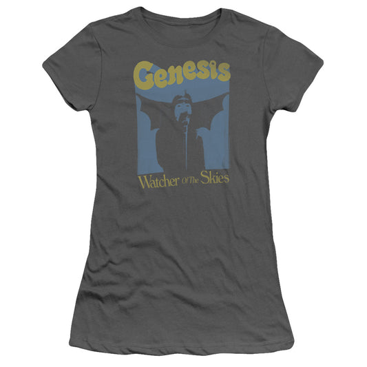 Genesis Watcher Of The Skies Design 2 Junior Sheer Cap Sleeve Womens T Shirt Charcoal