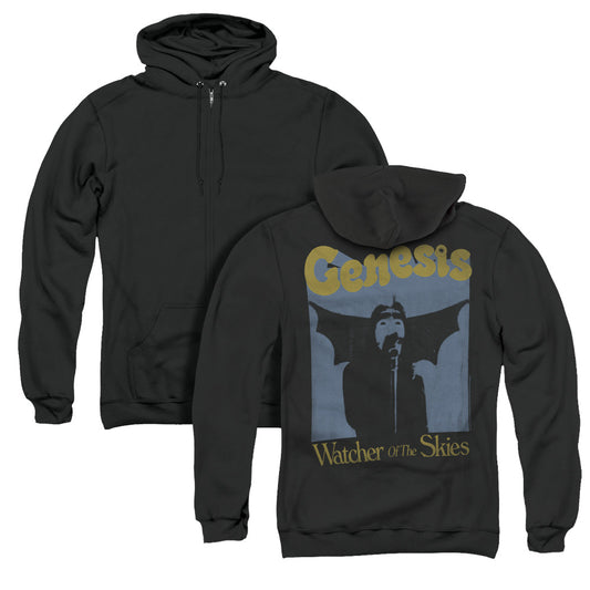 Genesis Watcher Of The Skies Design 2 Back Print Zipper Mens Hoodie Black