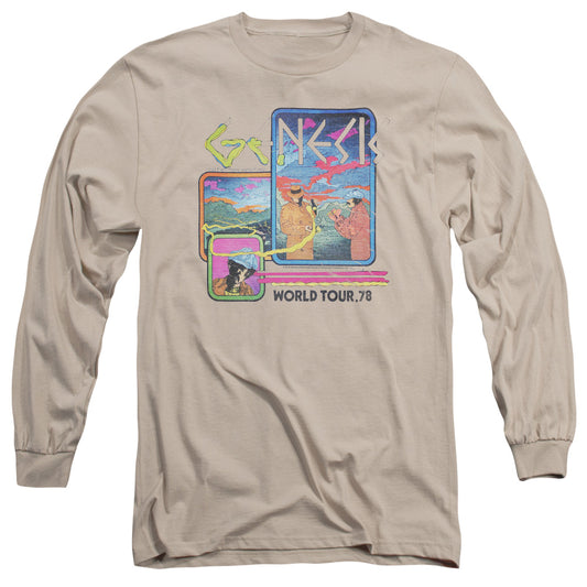 Genesis World Tour 78 Mens Long Sleeve Shirt Sand