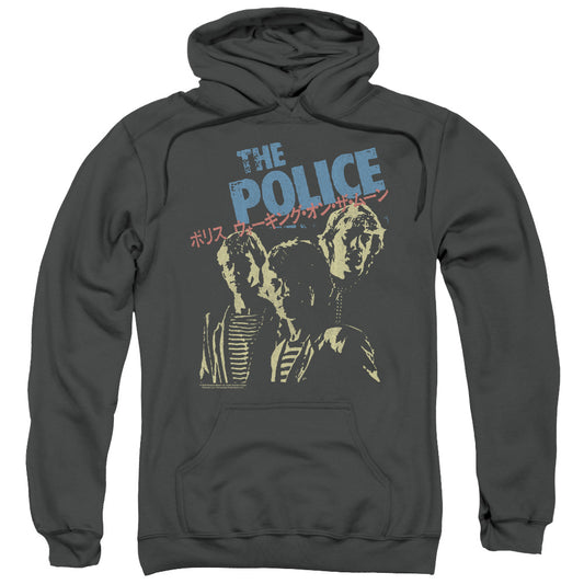 The Police Japanese Poster Mens Hoodie Charcoal