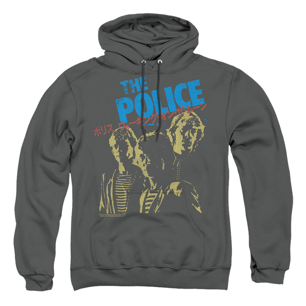 The Police Japanese Poster Mens Hoodie Charcoal