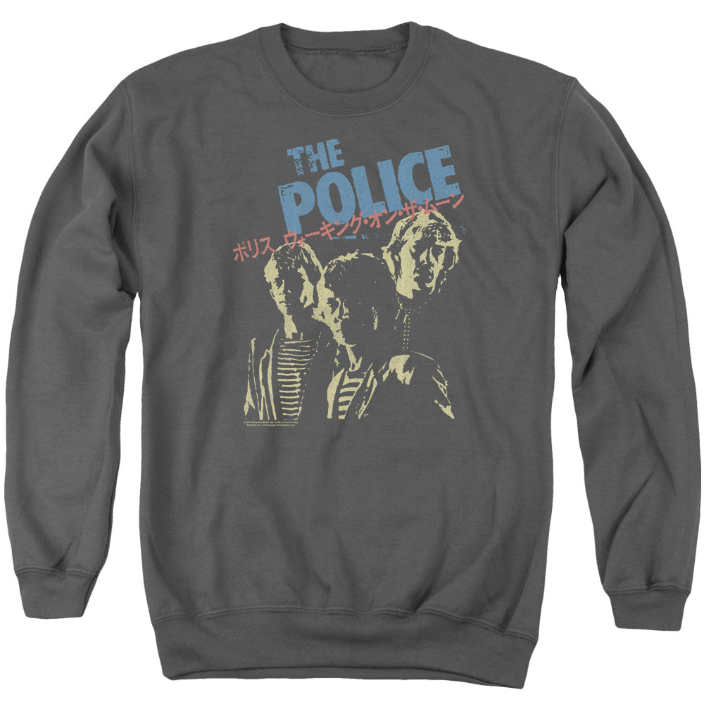 The Police Japanese Poster Mens Crewneck Sweatshirt Charcoal