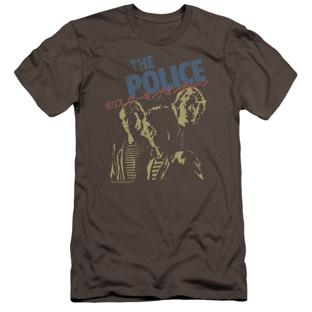 The Police Japanese Poster Premium Bella Canvas Slim Fit Mens T Shirt Charcoal