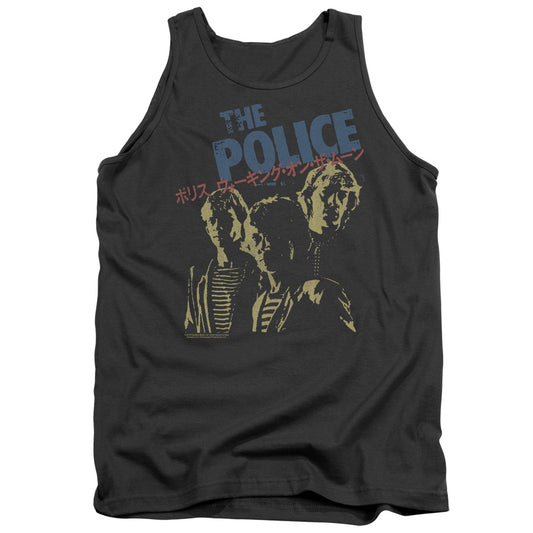 The Police Japanese Poster Mens Tank Top Shirt Charcoal