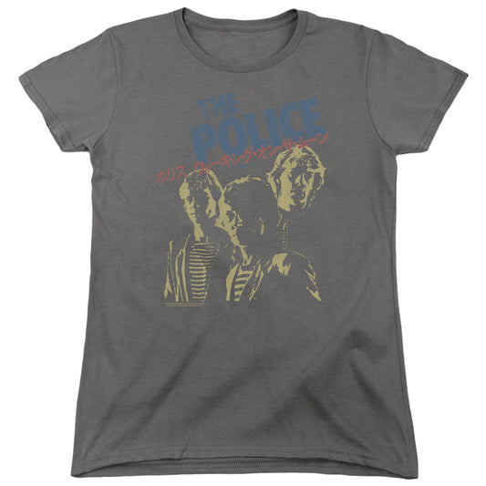 The Police Japanese Poster Womens T Shirt Charcoal