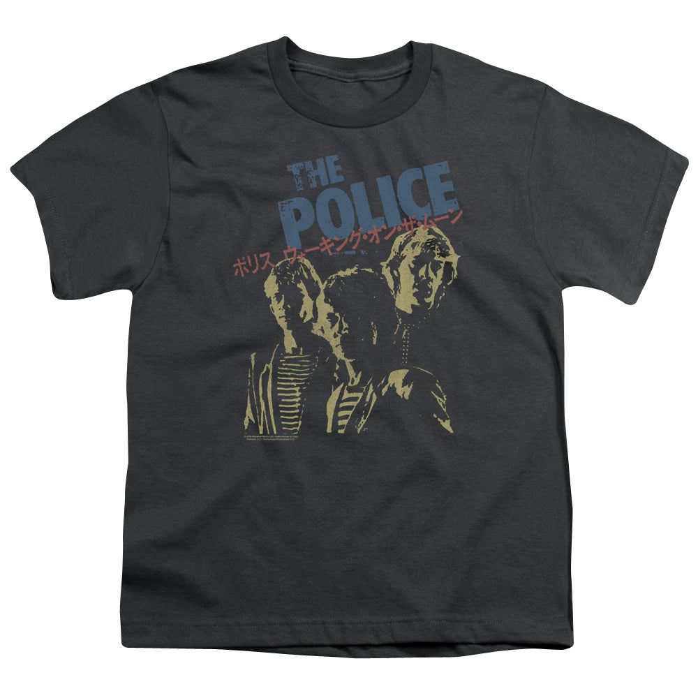 The Police Japanese Poster Kids Youth T Shirt Charcoal