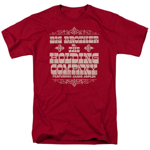 Big Brother And The Holding Company Fat Bottom Text Mens T Shirt Cardinal