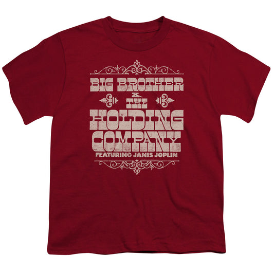 Big Brother And The Holding Company Fat Bottom Text Kids Youth T Shirt Cardinal