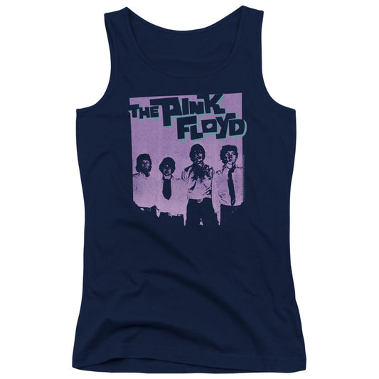 Pink Floyd Paint Box Womens Tank Top Shirt Navy Blue