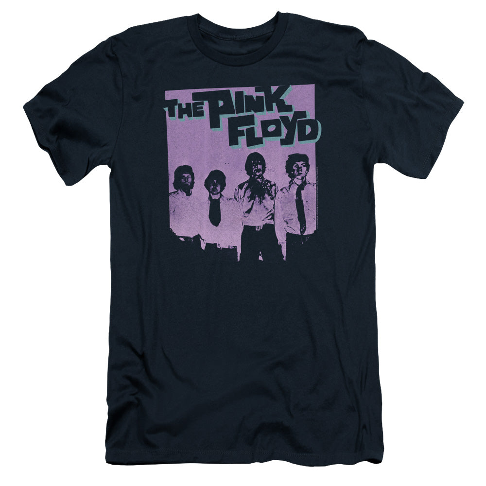 Pink Floyd Paint Box Slim Fit Mens T Shirt Navy Blue