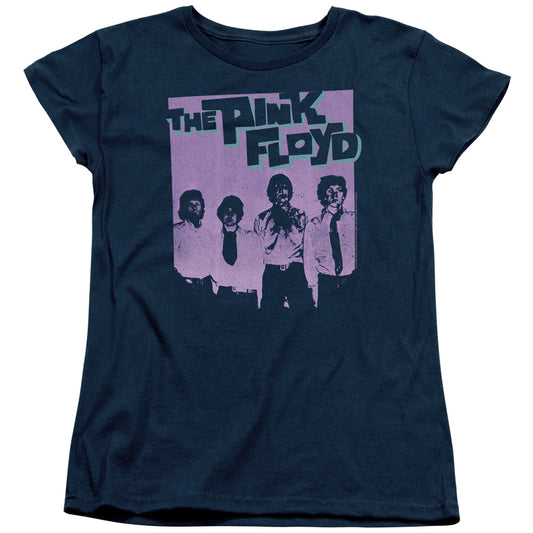 Pink Floyd Paint Box Womens T Shirt Navy Blue