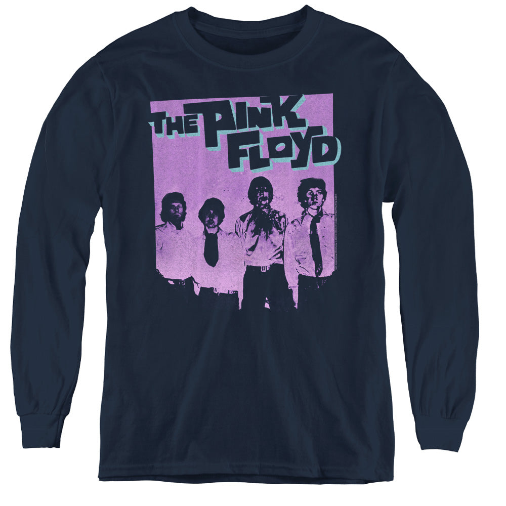 Pink Floyd Paint Box Long Sleeve Kids Youth T Shirt Navy Blue