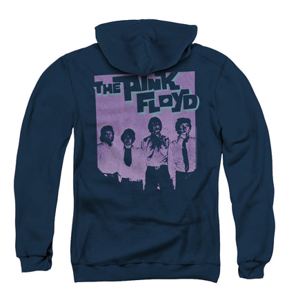 Pink Floyd Paint Box Back Print Zipper Mens Hoodie Navy Blue