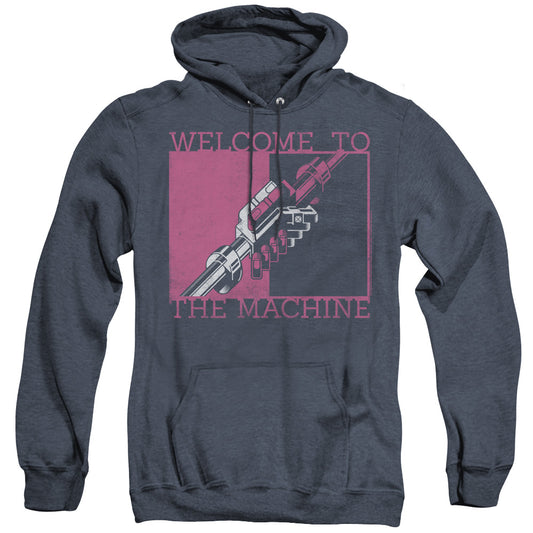 Pink Floyd Welcome To The Machine Heather Mens Hoodie Navy Blue