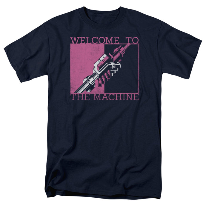 Pink Floyd Welcome To The Machine Mens T Shirt Navy Blue