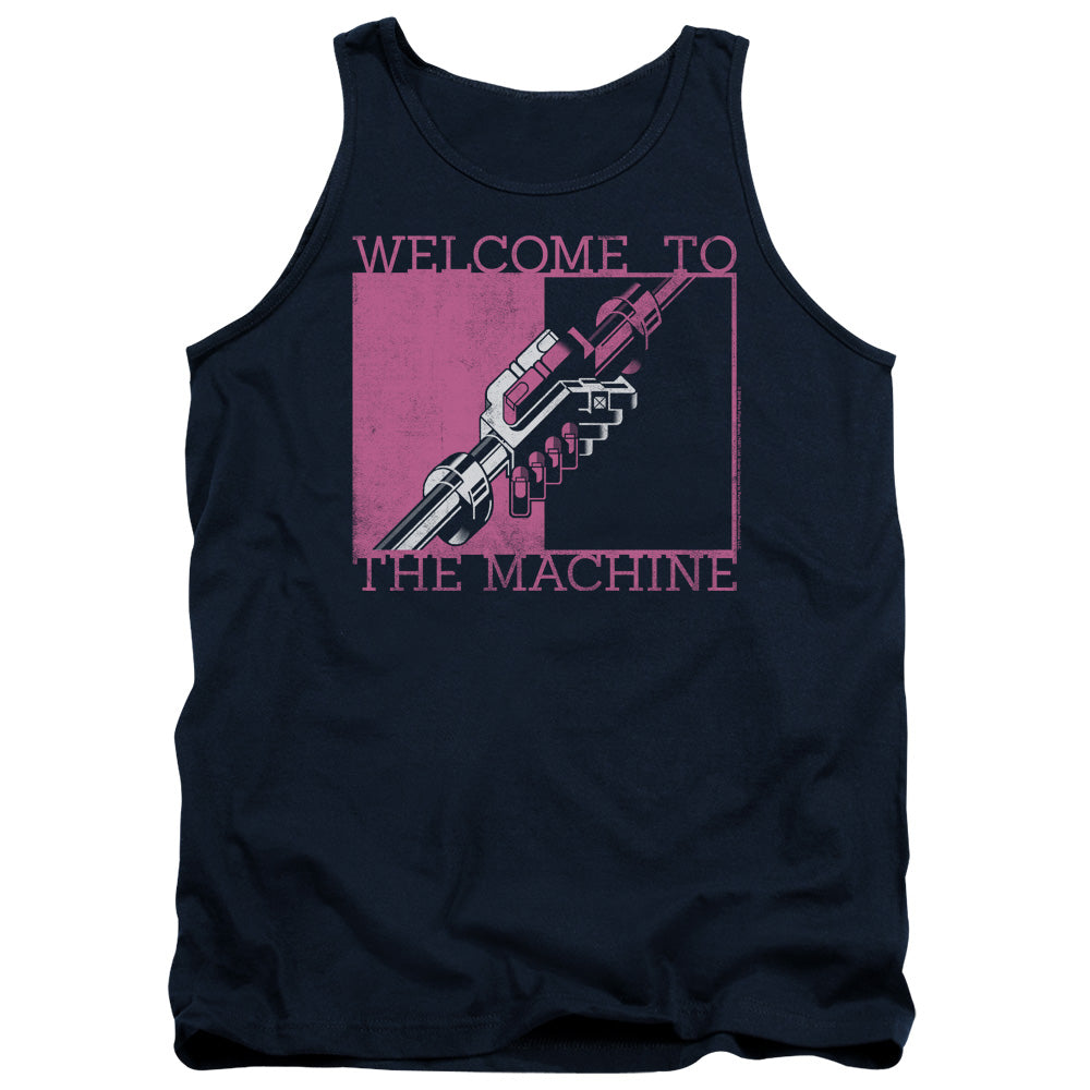 Pink Floyd Welcome To The Machine Mens Tank Top Shirt Navy Blue