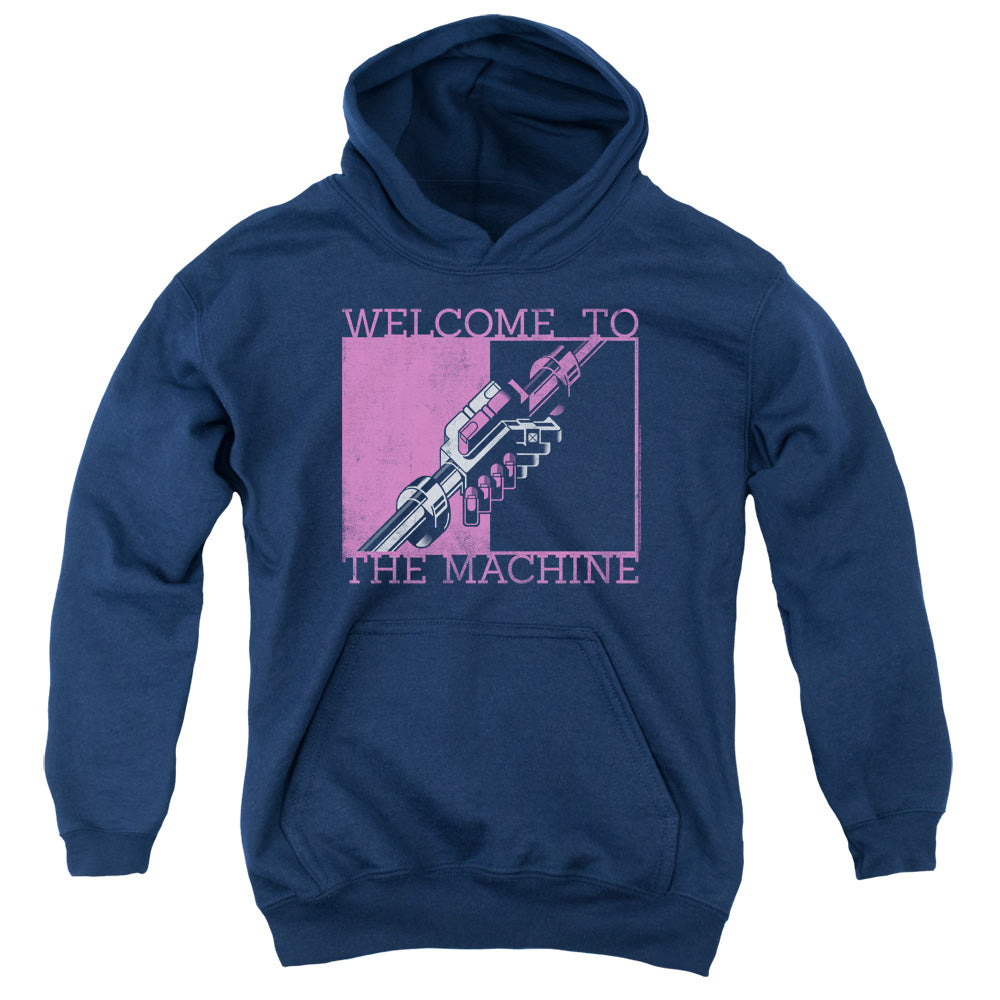 Pink Floyd Welcome To The Machine Kids Youth Hoodie Navy Blue