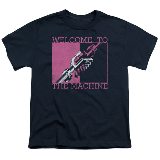 Pink Floyd Welcome To The Machine Kids Youth T Shirt Navy Blue