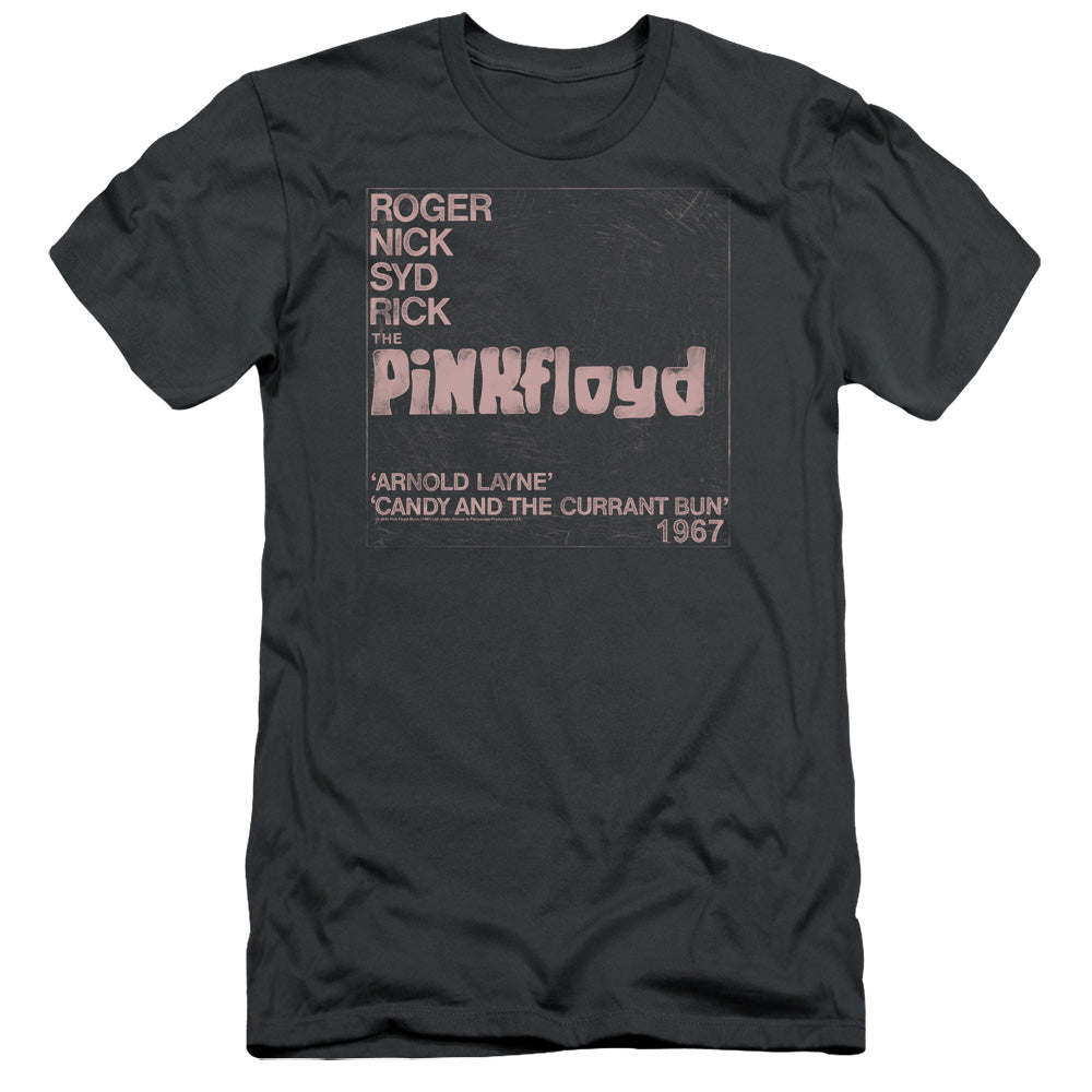 Pink Floyd Arnold Layne Slim Fit Mens T Shirt Charcoal