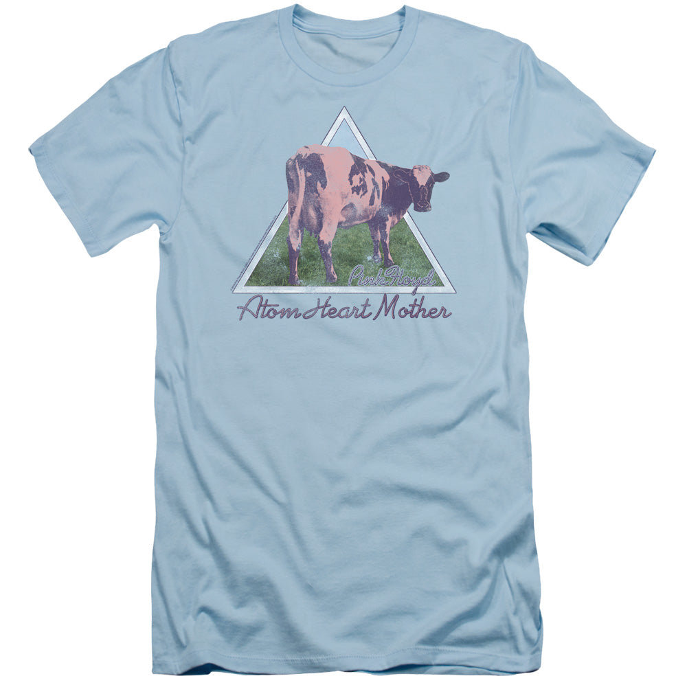 Pink Floyd Atom Mother Heart Pyramid Slim Fit Mens T Shirt Light Blue