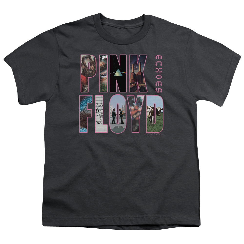 Pink Floyd Cover Kids Youth T Shirt Charcoal