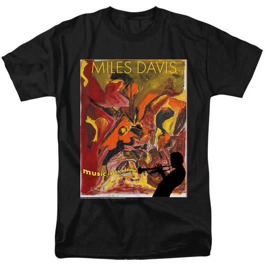 Miles Davis Music Is An Addiction Mens T Shirt Black