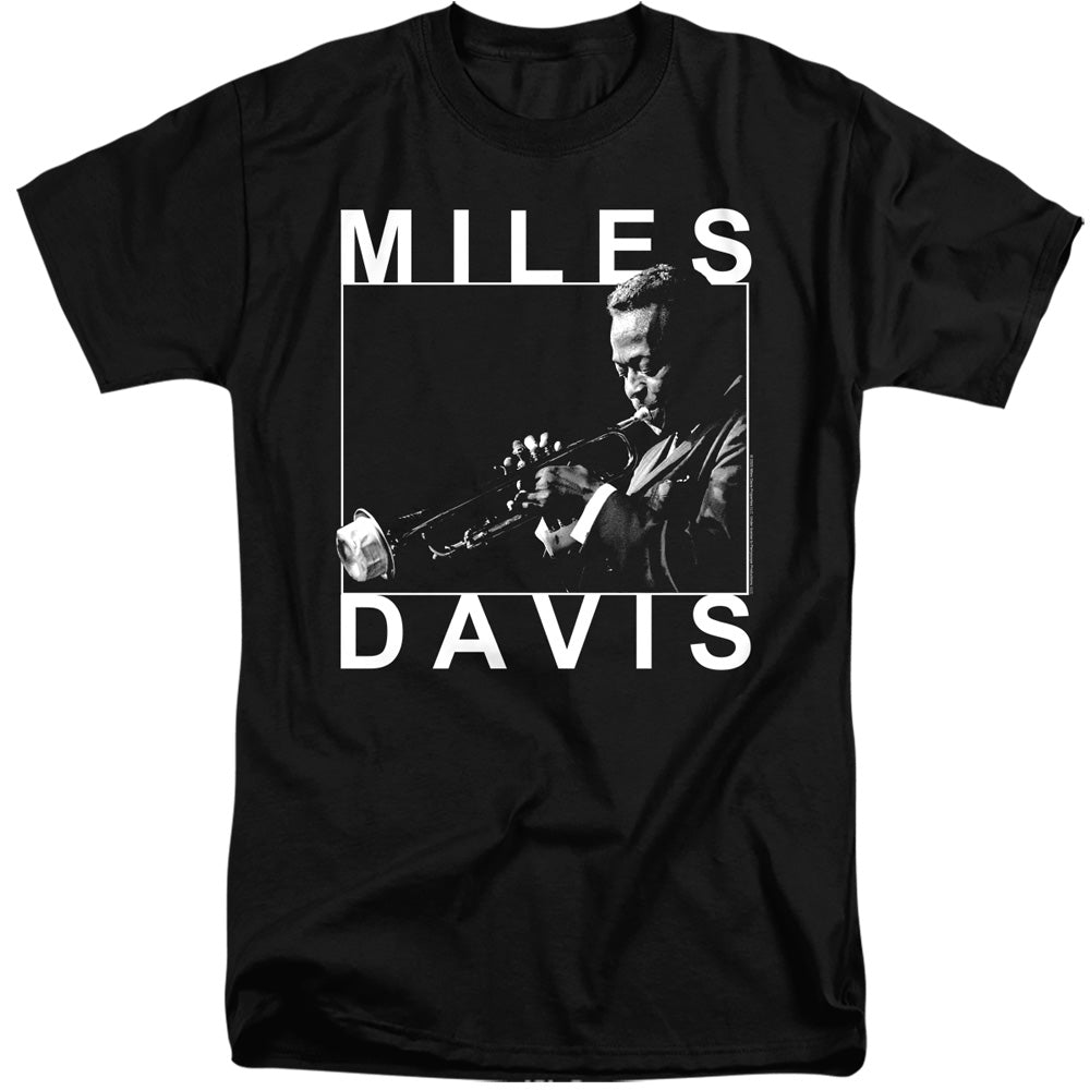 Miles Davis Monochrome Mens Tall T Shirt Black