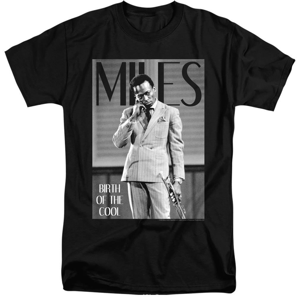 Miles Davis Simply Cool Mens Tall T Shirt Black