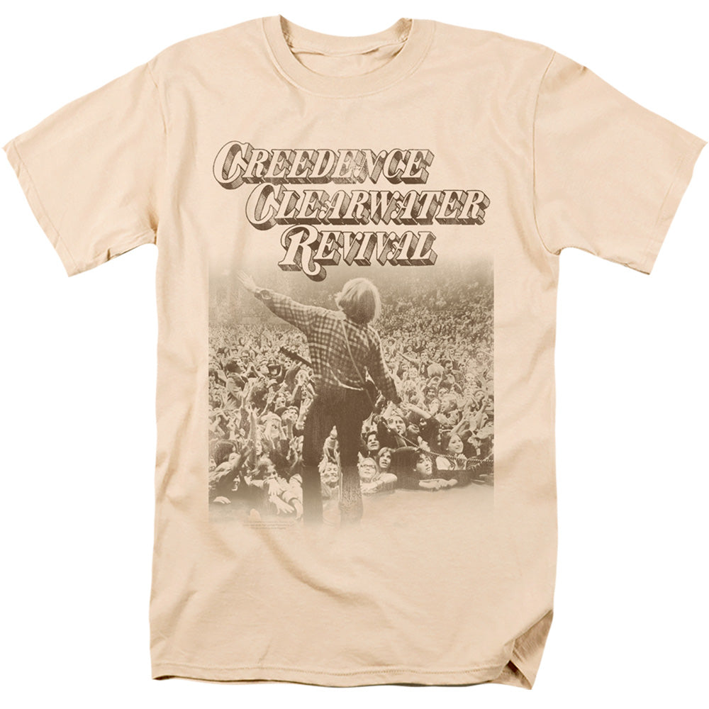 Creedence Clearwater Revival Born To Move Mens T Shirt Cream