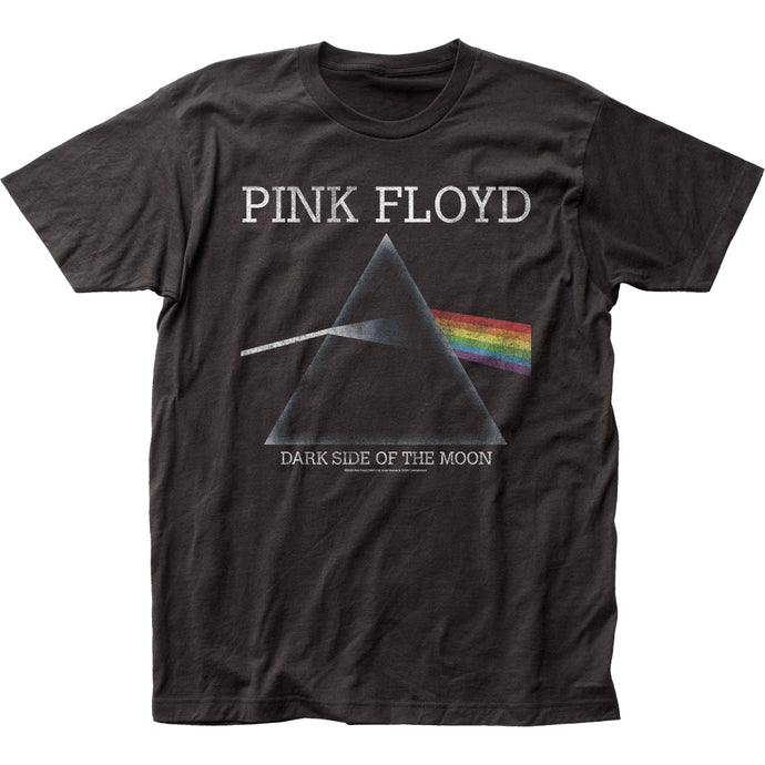 Pink Floyd The Dark Side of the Moon Distressed Mens T Shirt Black