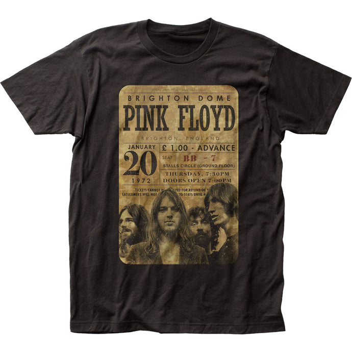 Pink Floyd Concert Ticket Mens T Shirt Black
