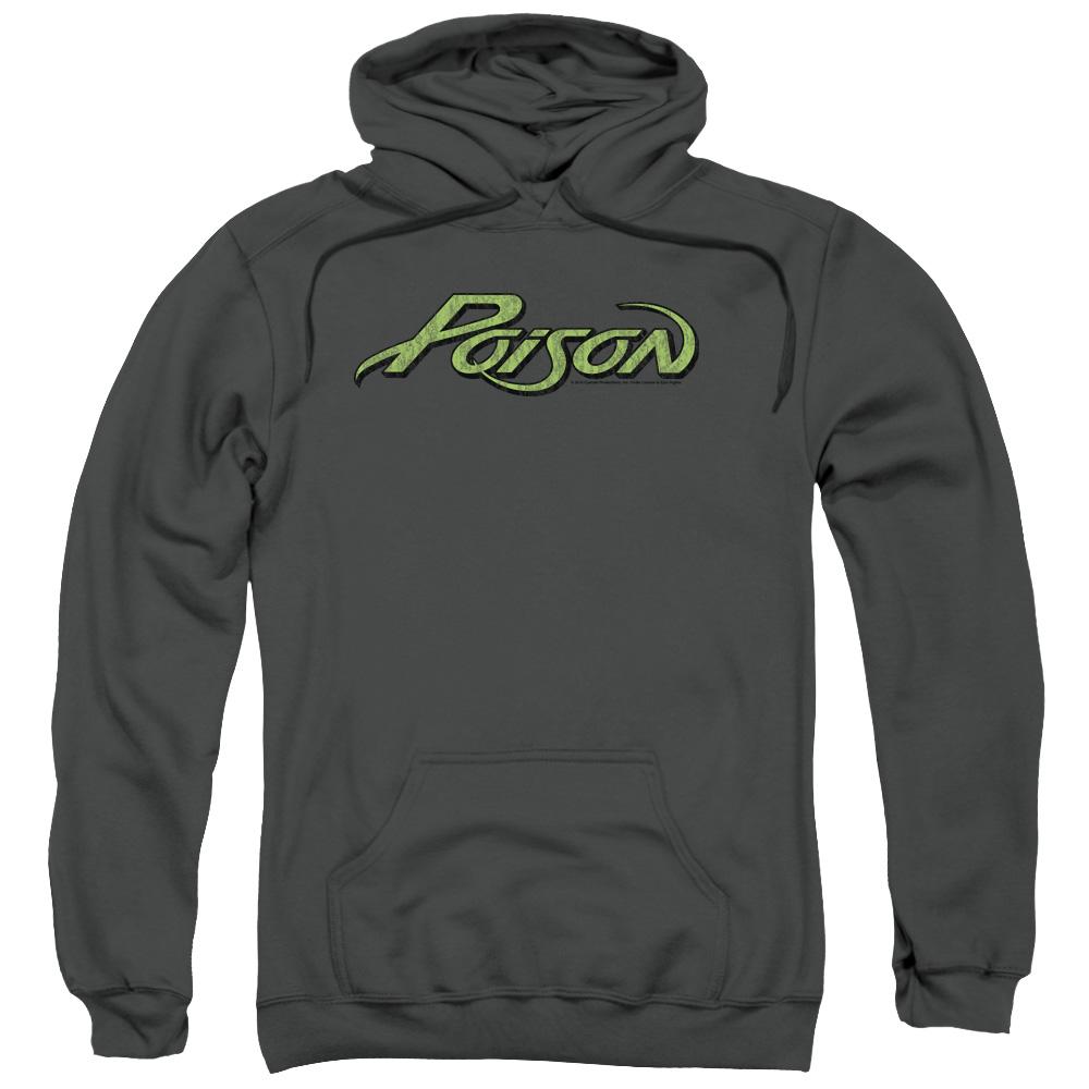 Poison Poison Logo Mens Hoodie Charcoal