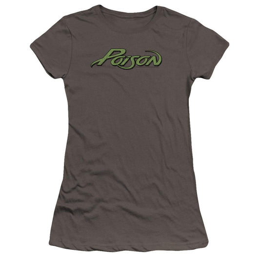 Poison Poison Logo Junior Sheer Cap Sleeve Premium Bella Canvas Womens T Shirt Charcoal