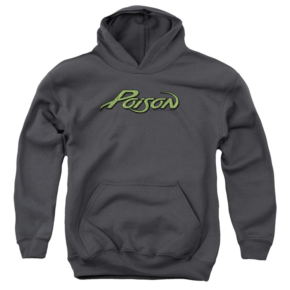 Poison Poison Logo Kids Youth Hoodie Charcoal