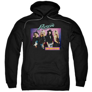 Poison Band Talk Dirty To Me Mens Hoodie Black