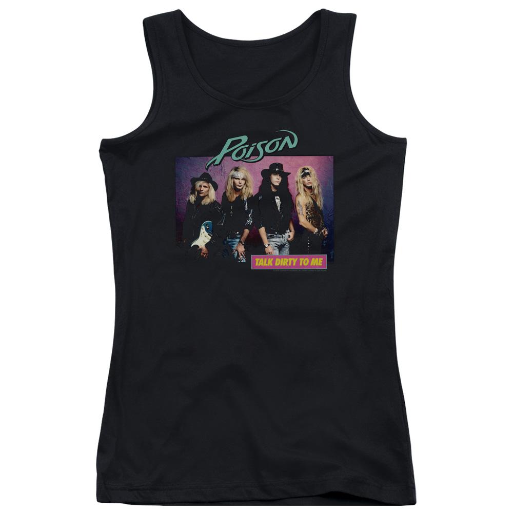 Poison Band Talk Dirty To Me Womens Tank Top Shirt Black