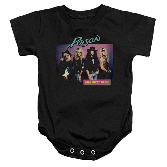 Poison Band Talk Dirty To Me Infant Baby Snapsuit Black