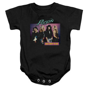 Poison Band Talk Dirty To Me Infant Baby Snapsuit Black
