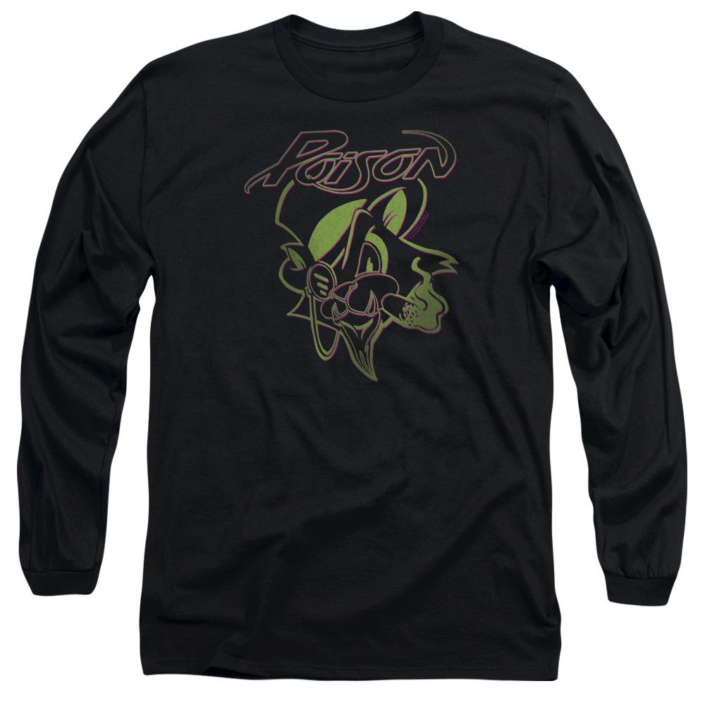 Poison Cat Mens Long Sleeve Shirt Black